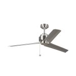 arcade indoor ceiling fan 54" brushed steel