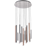 galiano chandelier led black copper satin aluminum