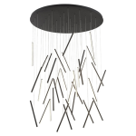 chandeliers chute led black