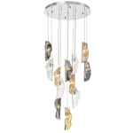sorrento chandelier LED amber smoked copper clear