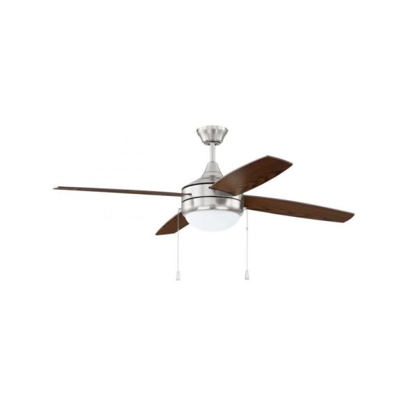 indoor ceiling fans phaze 52" brushed nickel