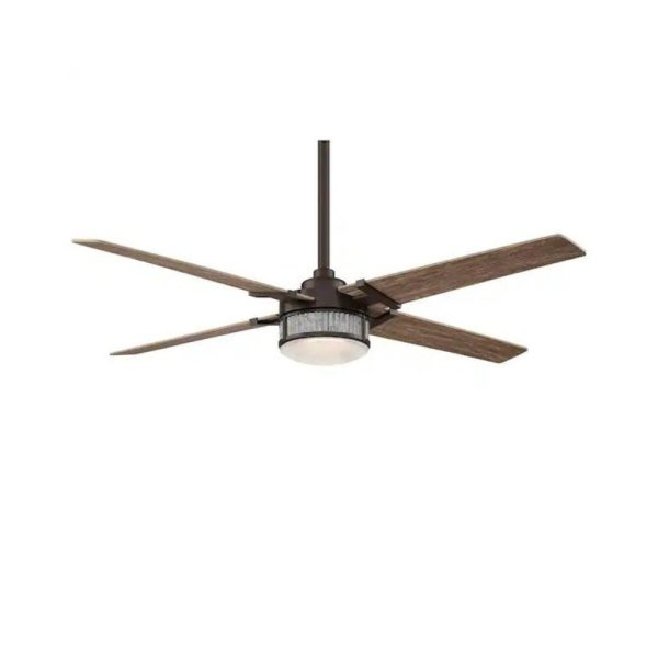 indoor ceiling fans 54 inch integrated led oil rubbed bronze