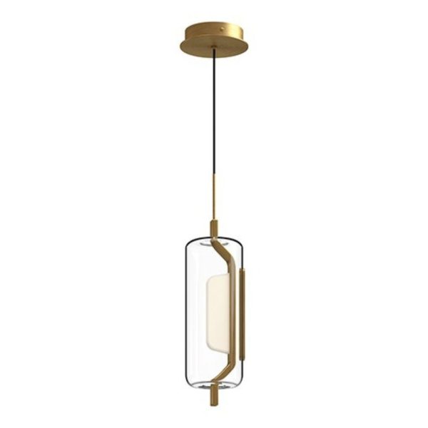 hilo pendant brushed gold