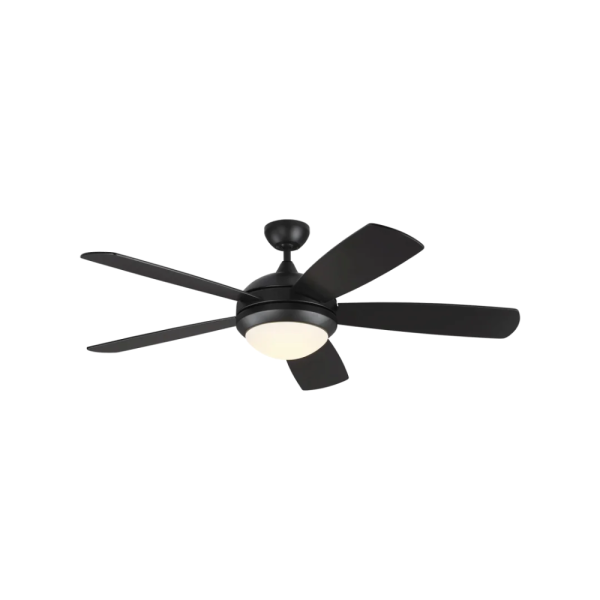 discus smart 52" led fan midnight black