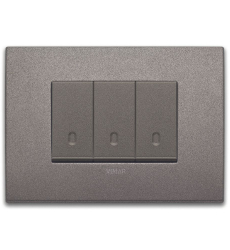 Classic plate 3M metal matt titanium