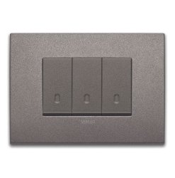 Classic plate 3M metal matt titanium
