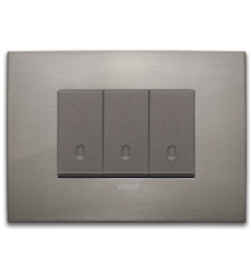 Classic plate 3M metal brushed inox