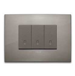 Classic plate 3M metal brushed inox