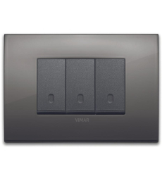 Classic plate 3M metal black chrome