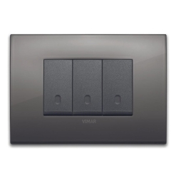 Classic plate 3M metal black chrome