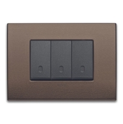 Classic plate 3M aluminium dark bronze