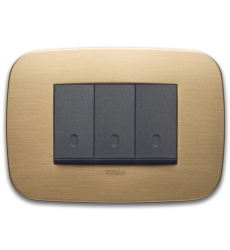 Round plate 3M metal brushed brass