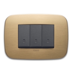 Round plate 3M metal brushed brass