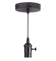 Vintage Pendant with Socket and Switch Gunmetal E26 120V