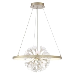 Clayton Chandelier Silver and Brushed Gold
