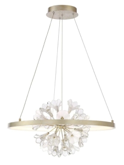 Clayton Chandelier Silver and Brushed Gold