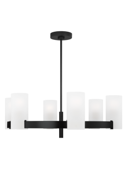 Rhode Large 6-Light Chandelier Midnight Black