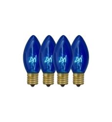 C7 4 Pack Blue Transp. Replac. Bulbs