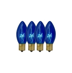 C7 4 Pack Blue Transp. Replac. Bulbs