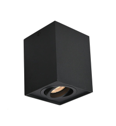Surface Downlight Square Adjustable 1X50W GU10 Black IP20