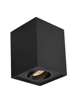 Surface Downlight Square Adjustable 1X50W GU10 Black IP20