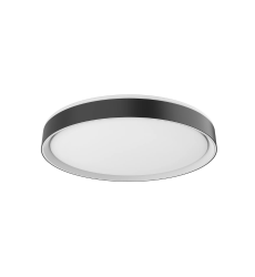 Essex LED Flushmount Black with Walnut