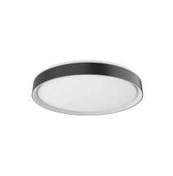 Essex LED Flushmount Black with Walnut