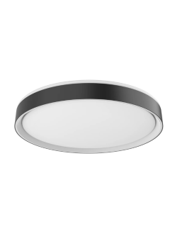 Essex LED Flushmount Black with Walnut
