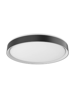 Essex LED Flushmount Black with Walnut