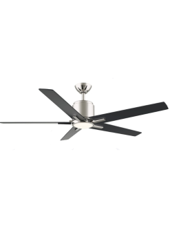 Savili 54″ Indoor Ceiling Fan 16W LED Brushed Nickel & Coal