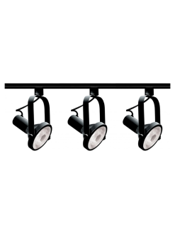 3-Light Gimbal Track Black