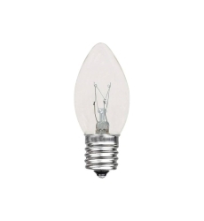 C9 Clear replacement bulb 120v