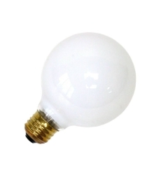 100W G-25 White Globe Bulb