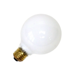 100W G-25 White Globe Bulb
