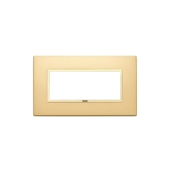 Plate 5M BS satin gold (gold frame)