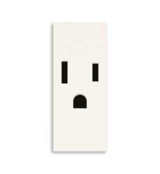 15A Single Outlet White