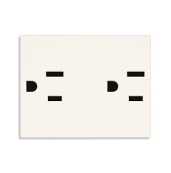 15A Duplex Outlet White