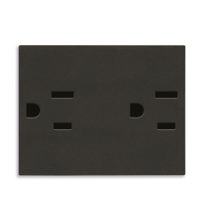 15A Duplex Outlet Black