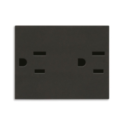 15A Duplex Outlet Black