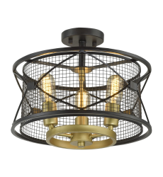 Harlequin Semi-flush Warm Bronze and Gold